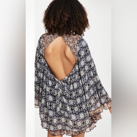 Free People Floral Mini Dress Size M NWT - Picture 3 of 13